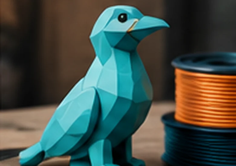 3D baskı geometrik kuş ürün örneği